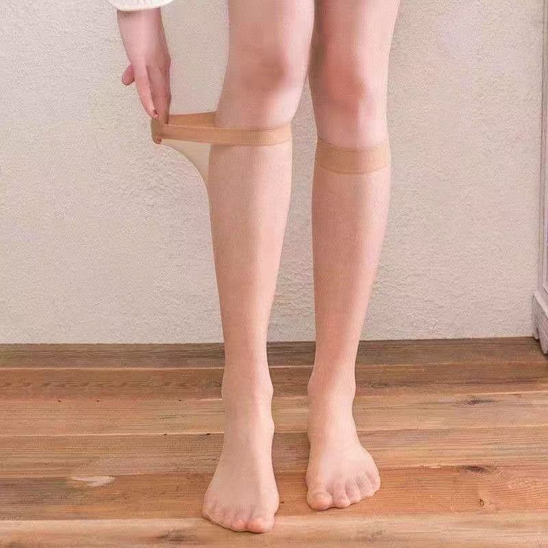 女性用ミッドカーフストッキング、春と秋の肌色の引っかかり防止ミッドレングスカーフソックス、ハーフチューブ夏用薄手の膝上ソックス卸売|undefined