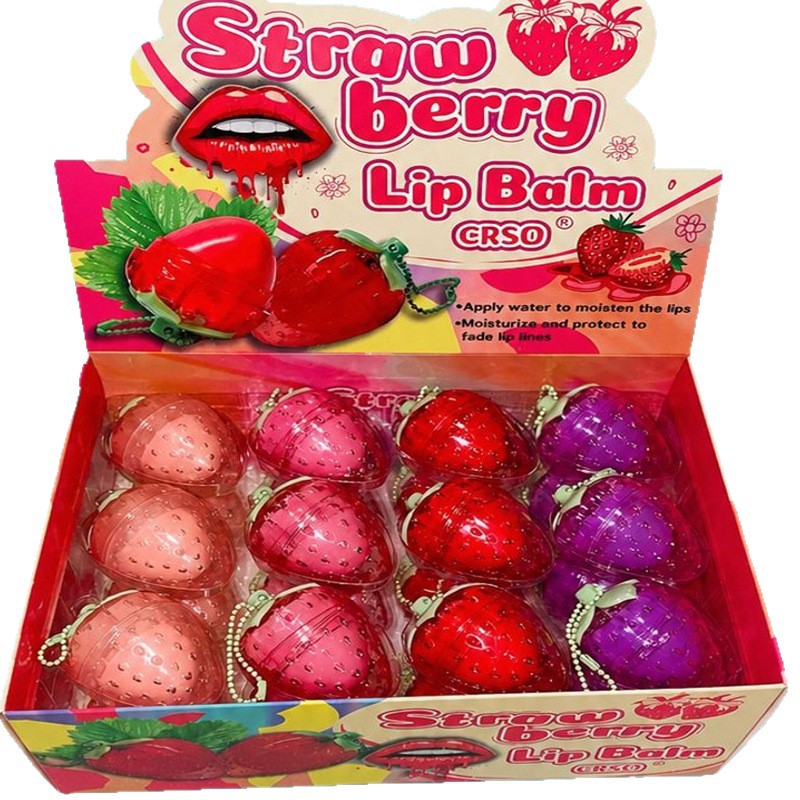 Transfronteriza fresa esférica lindo lápiz labial hidratante se desvanecen líneas de labios lápiz labial base color cambiante lápiz labial en stock al por mayor image 5