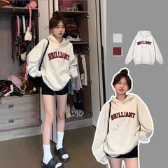 灰色高级感美式复古卫衣女秋冬季2025新款薄款宽松显瘦慵懒风外套