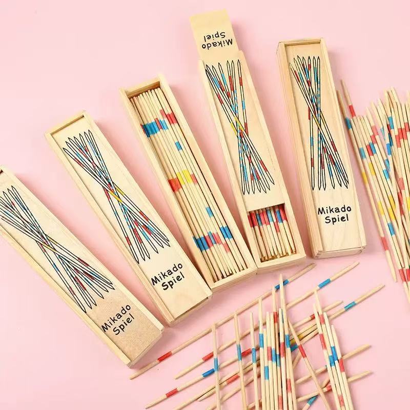 80年代以降の子供の頃の懐かしいおもちゃ、知育玩具、大人の知育玩具、ゲームスティック、30本の木のスティック、振り棒、振り棒|undefined
