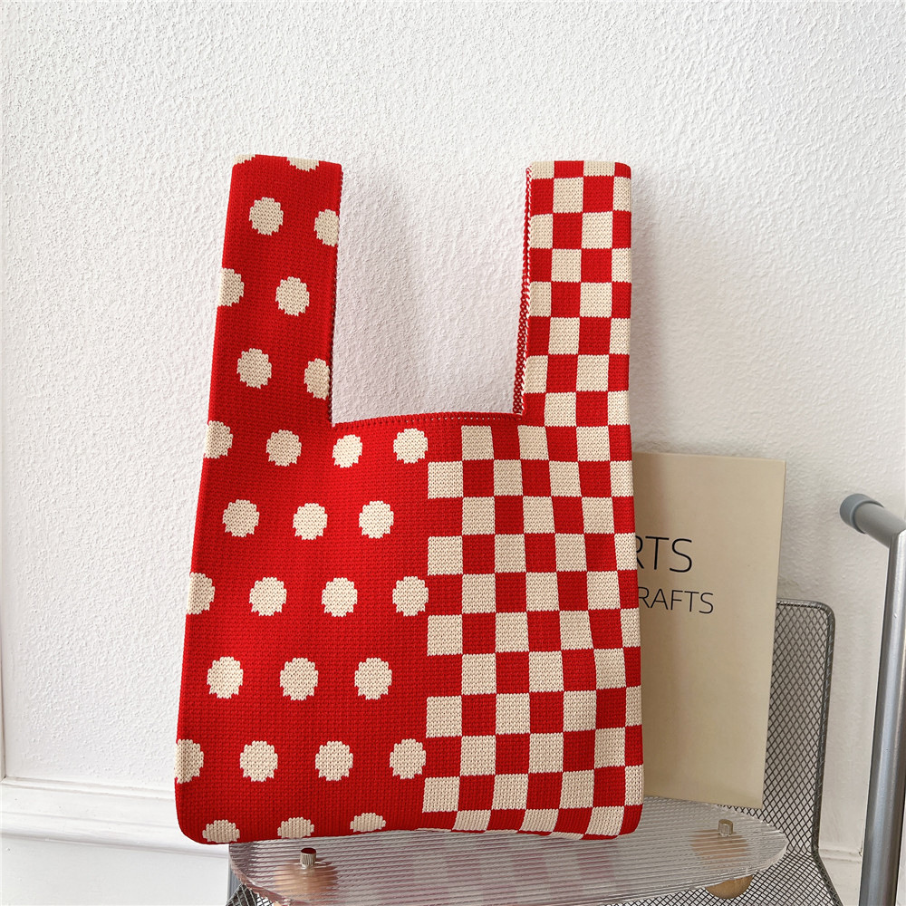 Women's Fashion Houndstooth Polyester Shopping Bags display picture 15