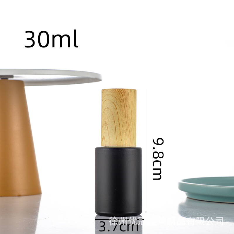Frasco Pulverizador de Vidrio con Tapa Grano de Madera Reutilizable, Portátil para Cosméticos image 14