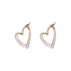 Silver needle, fashionable earrings, simple and elegant design, flowered, high-quality style