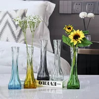 Квадратная цветная маленькая чрево? girdle glass vase прозрачная маленькая вазочка для гидропоники лилия растение настольное украшение орнаменты