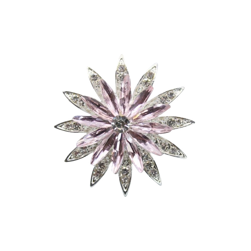 新しい回転水晶太陽花部品自動車吹出口ヘアピン合金部品ブローチ合金diy部品