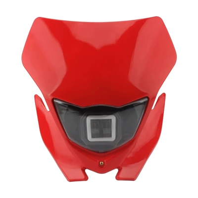 Suitable for Yamaha Suzuki motorcycle modification KLX CRF WR YZ 250 450 off-road vehicle headlight (Motorcycle headlights, headlights) - red