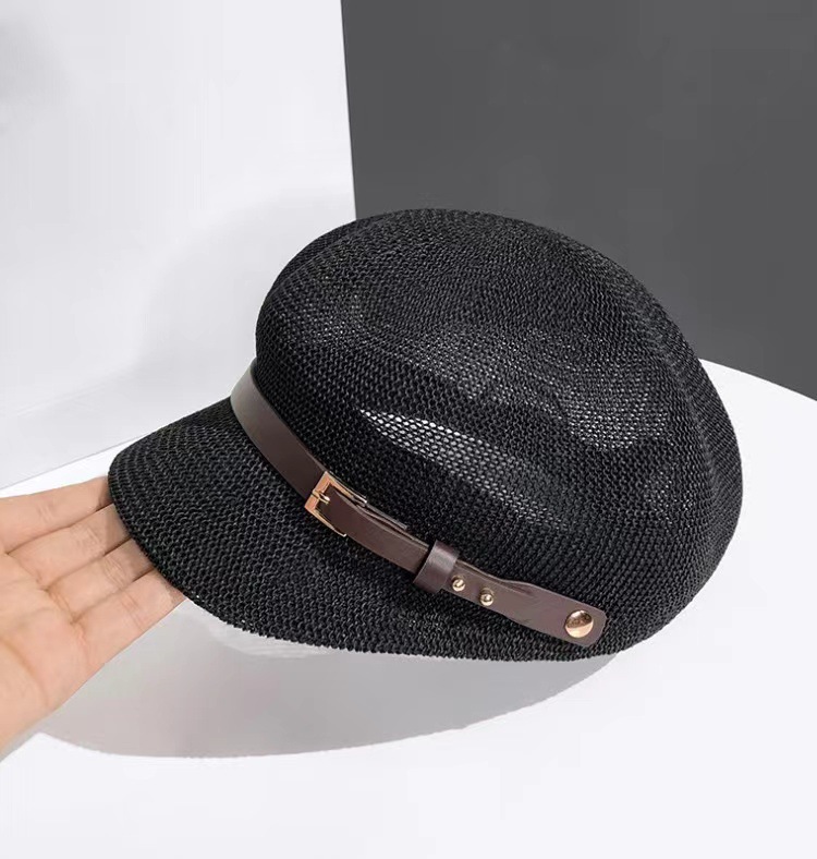 Women's Simple Style Geometric Wide Eaves Beret Hat display picture 9