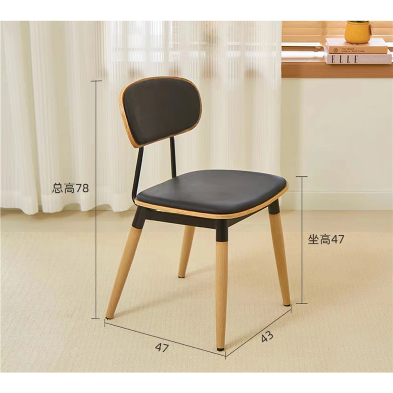 나무 색상 + 검정색 Pu