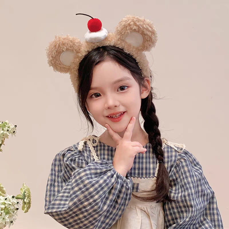 遊園地の女の子のかわいいぬいぐるみパンダフィーベア耳カチューシャ女性の写真ヘアピン洗顔カチューシャヘアアクセサリー|undefined