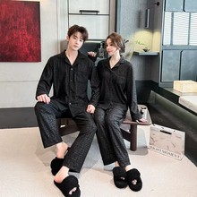 新款情侣秋冬装超柔双面德绒源头厂家高级感睡衣情侣款开衫家居服