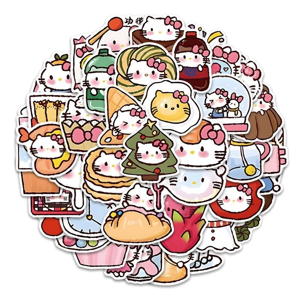Hello Kitty, мультяшный милый чехол для телефона, водостойкая наклейка, наклейки