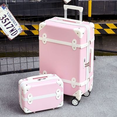 复古行李箱女女学生韩版小清子母箱20寸轮密码拉杆箱旅行箱亚马逊