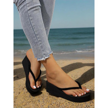 P 13393 Platform wedge women's flip flops ����ɸ�Ůʿ������