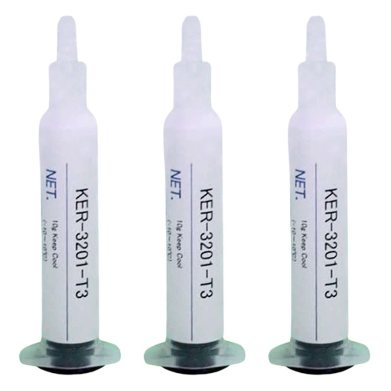 Японский твердый кристаллический клей Xinyue KER-3201-T3 изоляционный клей силиконовый с высокой теплопроводностью твердый кристаллический клей белый