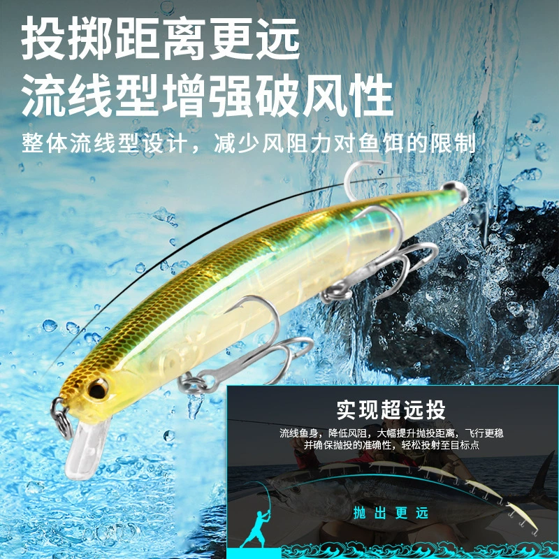 Xiongwang Luya приманка для воды, Mino Floating water, дальний - forth бас bass бас бас бас бас лай-fake приманка фейк приманка 140мм18г
