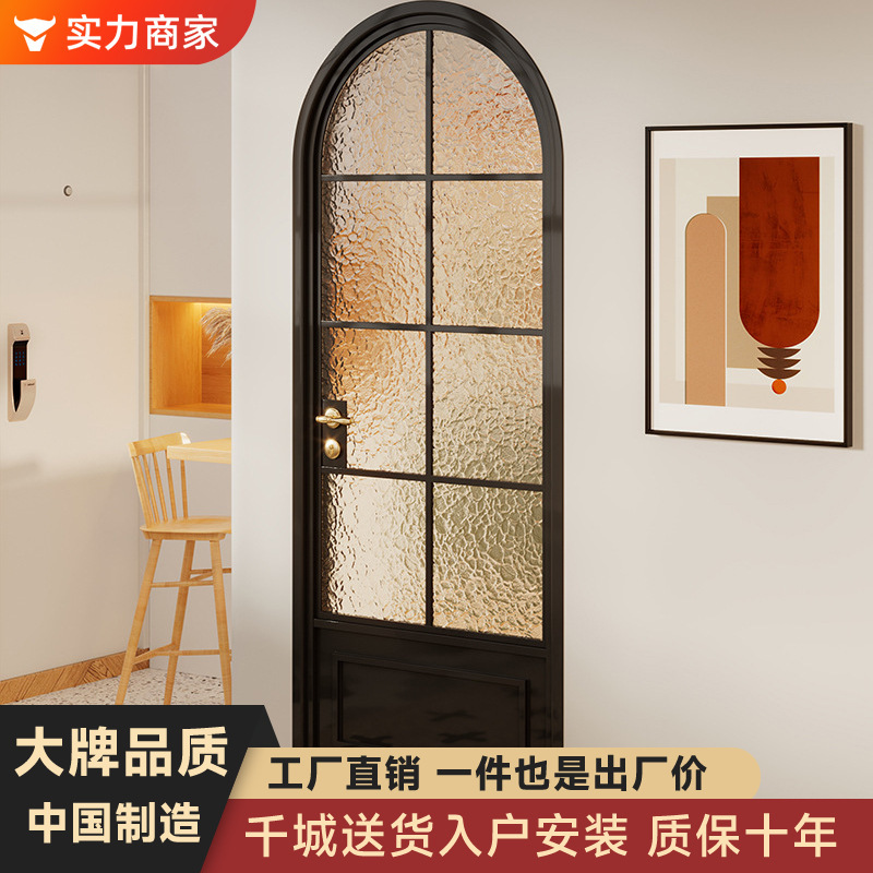 French-Style Vintage Wrought Iron Glass Door Bathroom Door Toilet Door Bathroom Door Study Arch Box Shop Door French-Style Vintage Wrought Iron Glass Door Bathroom Door Toilet Door Bathroom Door Study Arch Box Shop Door