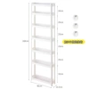 13.5 cm wide 7-layer rack, no wheels, 3 fixed wall hooks (1 short, 4 long, 1 extended)