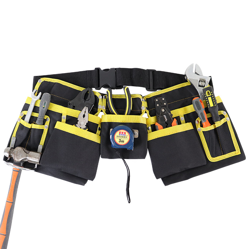 Bolsa de cintura de tela Oxford transfronteriza Kit multifuncional bolsillo ajustable herramientas de mantenimiento bolso de cintura eléctrico