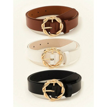 E 74535 Suede PU alloy thread buckle belt ���� PU �Ͻ����ƿ�