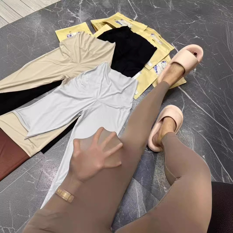 Ultra-Thin Sun-Protective Shark Skin Pants, High-Waisted Yoga Pants, Tummy Control, Butt-Lifting Barbie Pants, Plus-Size Leggings for Women