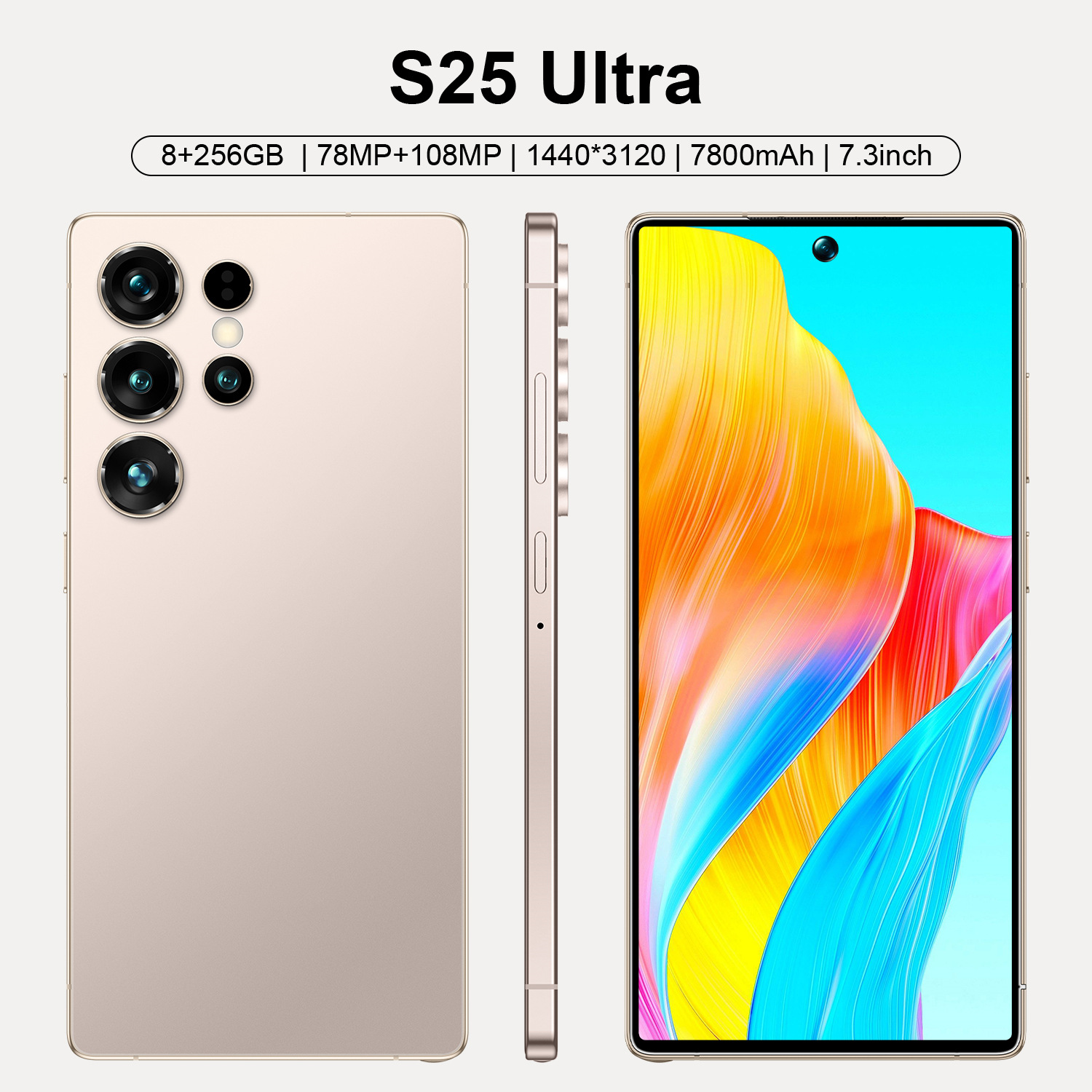 S25 Ultra跨境真4G内置触控笔安卓一体机8+256G海外直供外贸手机