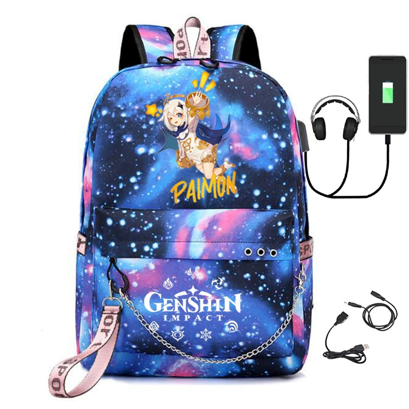 Путевой рюкзак Genshin Impact, школьная сумка, Amazon