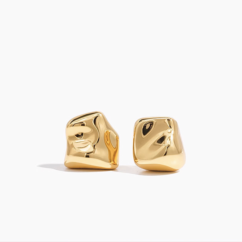 Small Irregular Meteorite Earrings for Women 2026 New Popular Niche Design Commuter Earrings with a Light Luxury and High-End Feel
