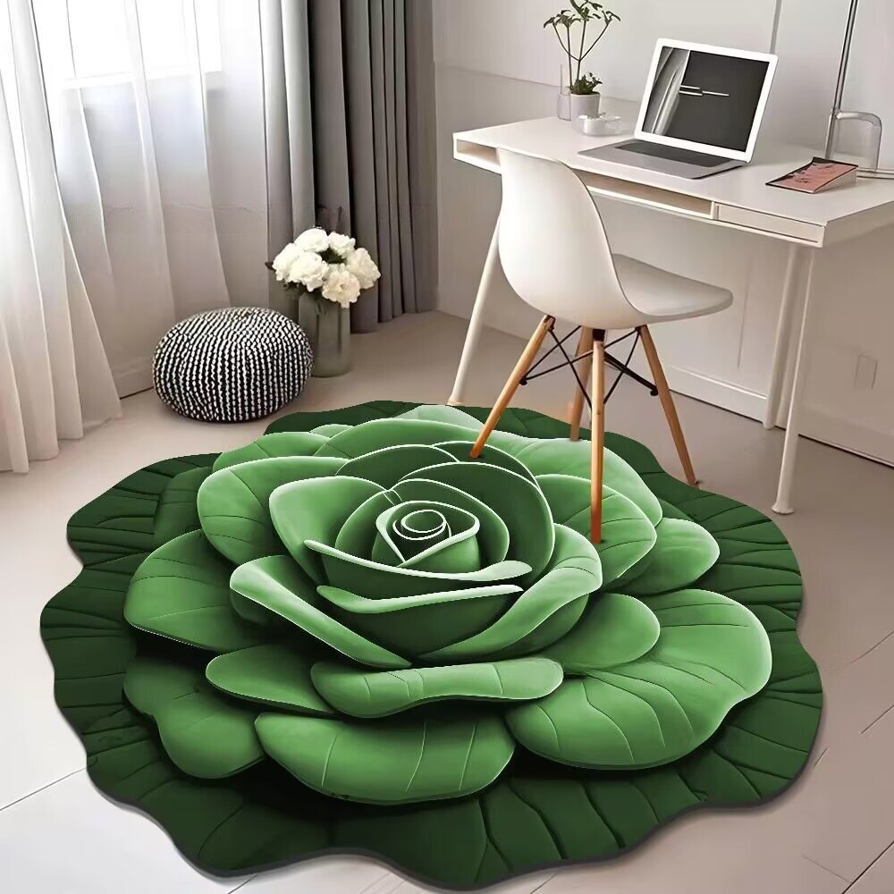 Luz de lujo 3D visualización floral alga barro alga alfombra decoración alfombra de secado rápido absorción de agua dormitorio alfombra de cama antideslizante