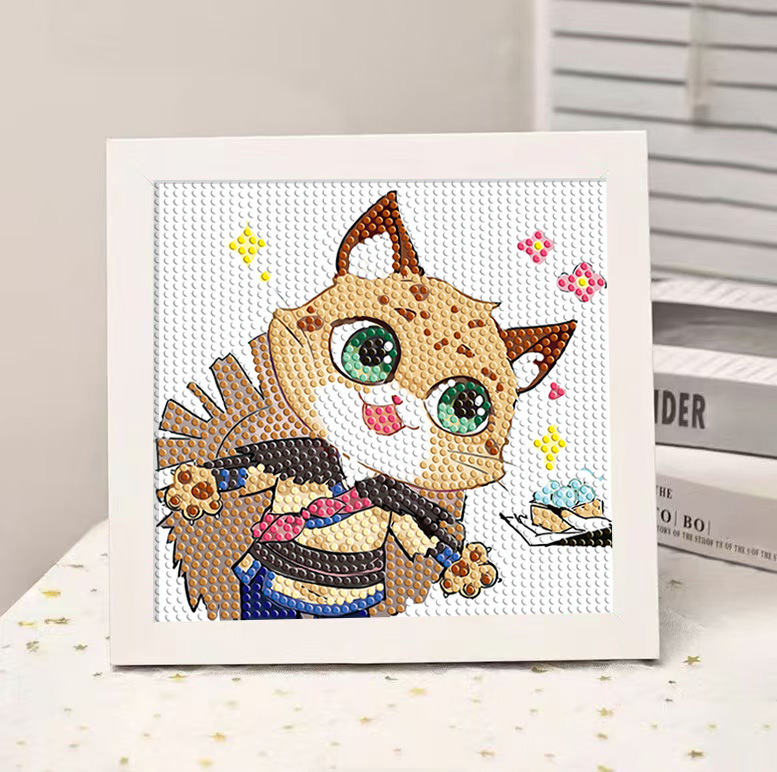 Nezha alrededor de los pegatines de diamantes 2025 nuevo DIY pinturas de mampostería hechas a mano niños mágicos juguetes para niños, niñas y niños