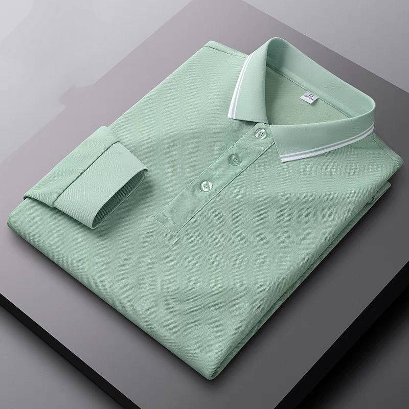 2024春夏新款200克冰丝纤维POLO衫男短袖男T恤男可印可绣