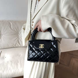 外贸包包女包跨境2025新款时尚菱格链条包手提单肩斜挎包handbags