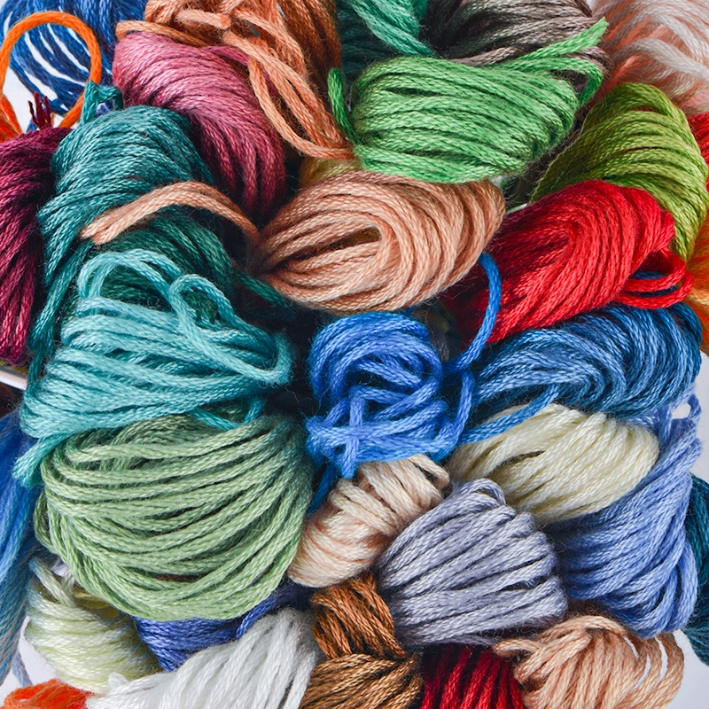 Embroidery Floss DMC 8 m, 482-color Polyester Cross-Stitch Thread, dual-label