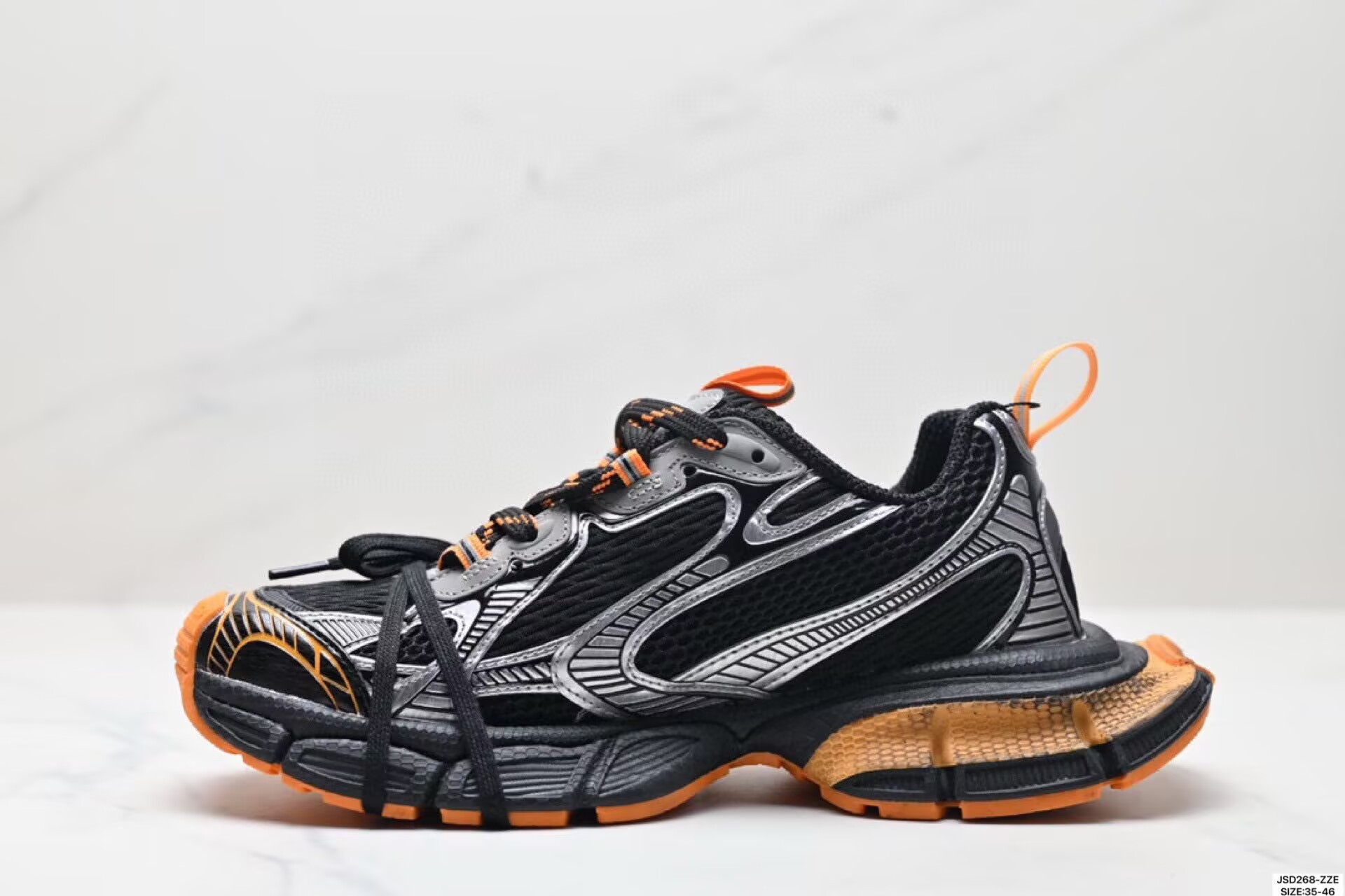 3XL 블랙 오렌지