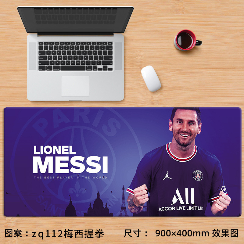 Alfombrilla de ratón nueva de Cristiano Ronaldo, extra grande, de fútbol, Messi, Bayern, La Liga, para juegos, e-sports, con reposamuñecas, para escritorio de computadora