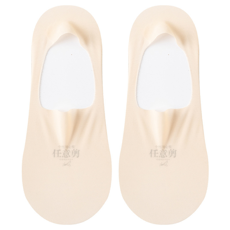 Calcetines de barco para mujeres antideslizantes de verano calcetines invisibles delgadas de seda de hielo mallas transpirables calcetines superficiales Zhuhai al por mayor