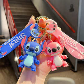 经典史迪仔钥匙扣卡通滑板车系列配饰pvc 娃娃机节日小礼品挂饰