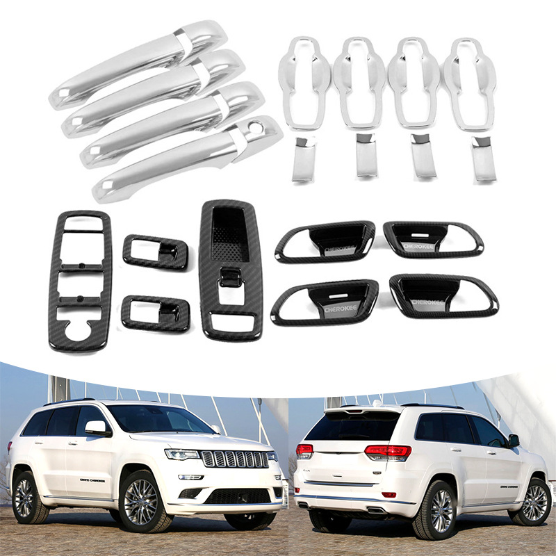 Suitable for 17 Jeep Grand Cherokee Grand Cherokee handle door bowl glass lifting interior and exterior decorations