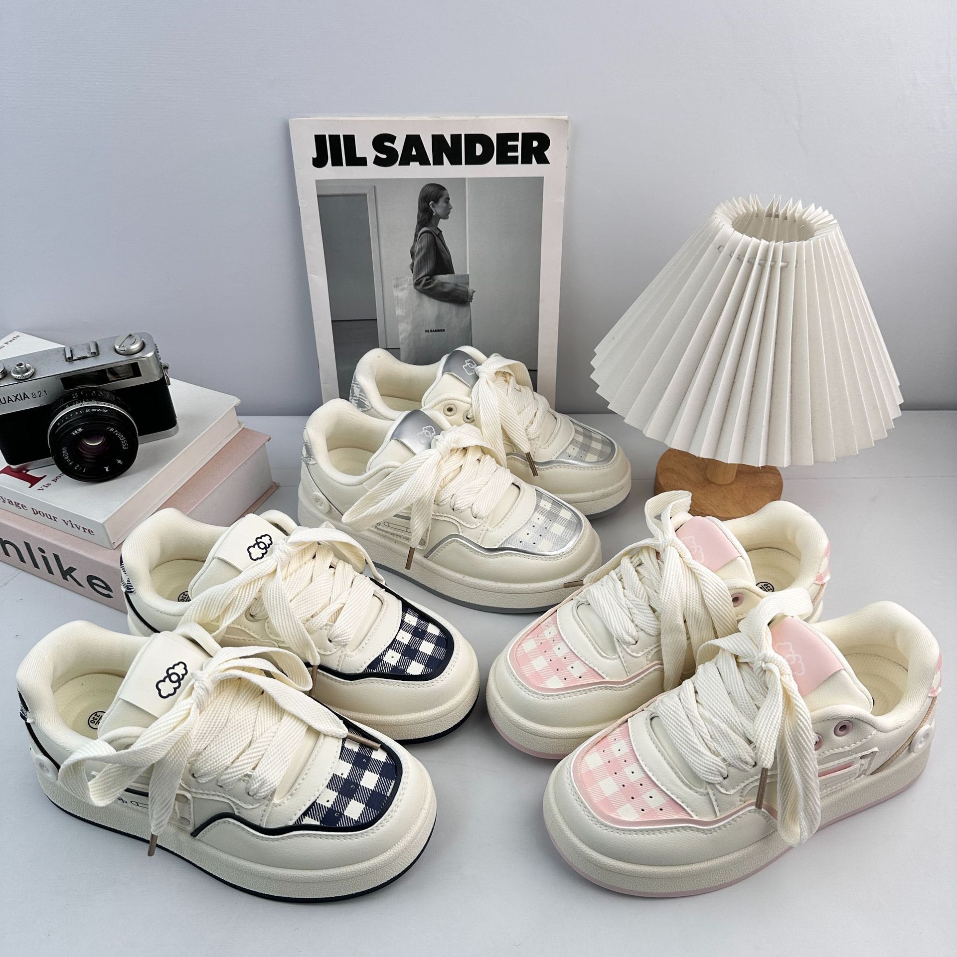 Yuanbo dulce hermana rosa zapatos lindos 2026 primavera estudiantes coreanos zapatos de skate de cabeza redonda zapatos blancos pequeños 2335