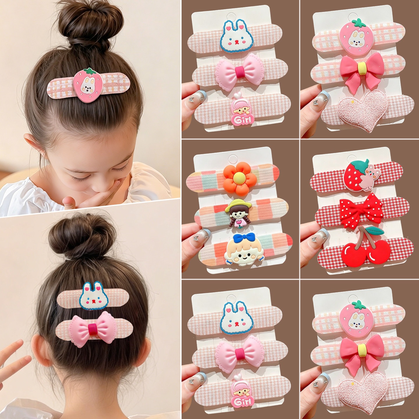 Baby Magic Hair Clips for Girls, Non-Damaging Hair Clips for Children, Hair Styling Tool for Little Girls, Hair Clips and Stickers