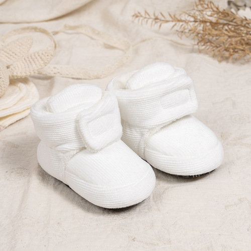 New baby shoes winter warm cotton shoes Velcro sleeve boots soft sole toddler shoes Baby shoes