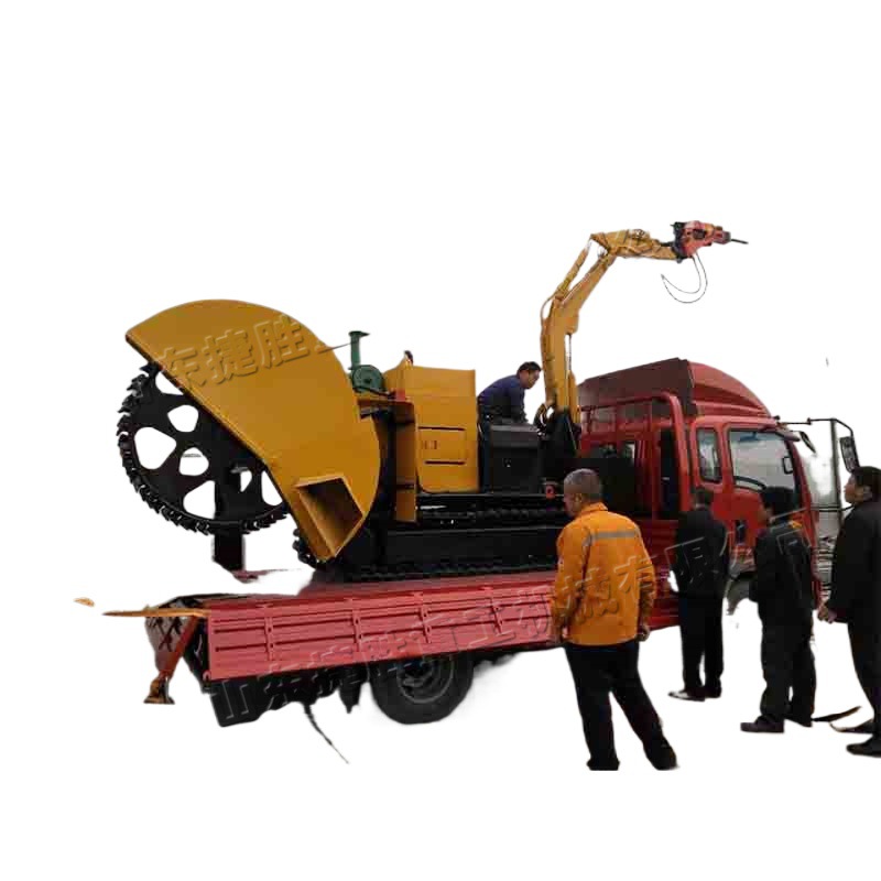 Control remoto crawler máquina de zamaje complejo terreno construcción crawler trituradora invernadero té Jardín ocupado en ambos extremos