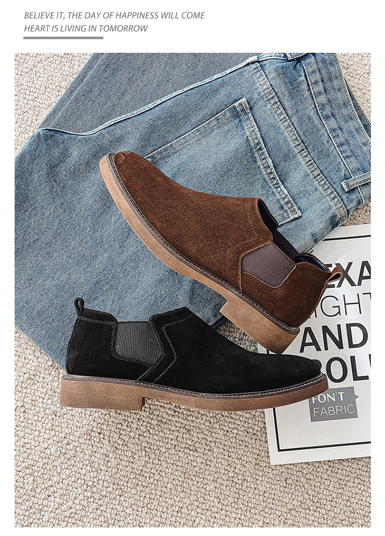 New men's shoes breathable casual leather shoes men set foot a slip-on low-top men's shoes_voghion.com