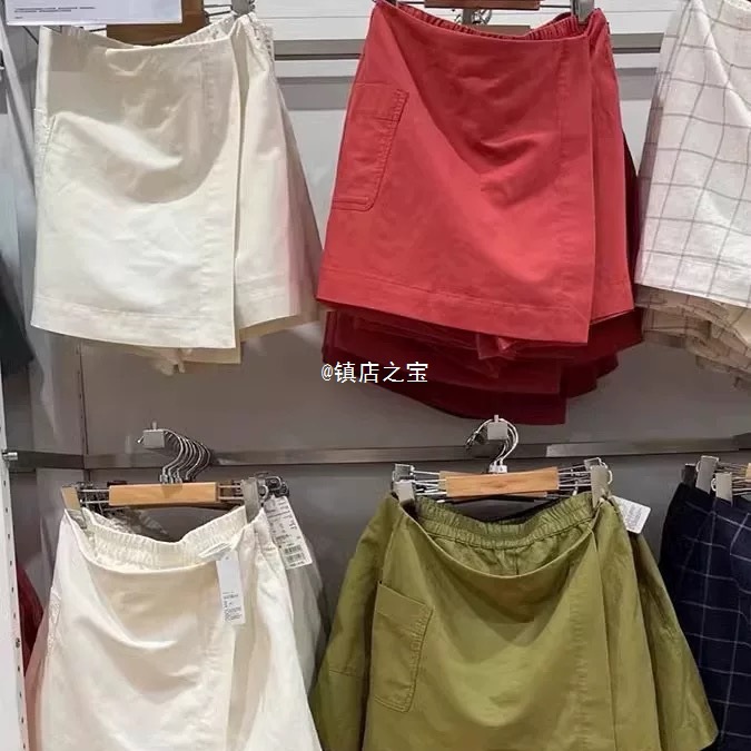 2025春季新款女士麻混纺裙裤/女装休闲百搭不规则短裤短裙477614