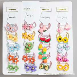 儿童发饰发圈厂家直销流沙水果款发圈彩色卡通宝宝扎头绳皮筋批发