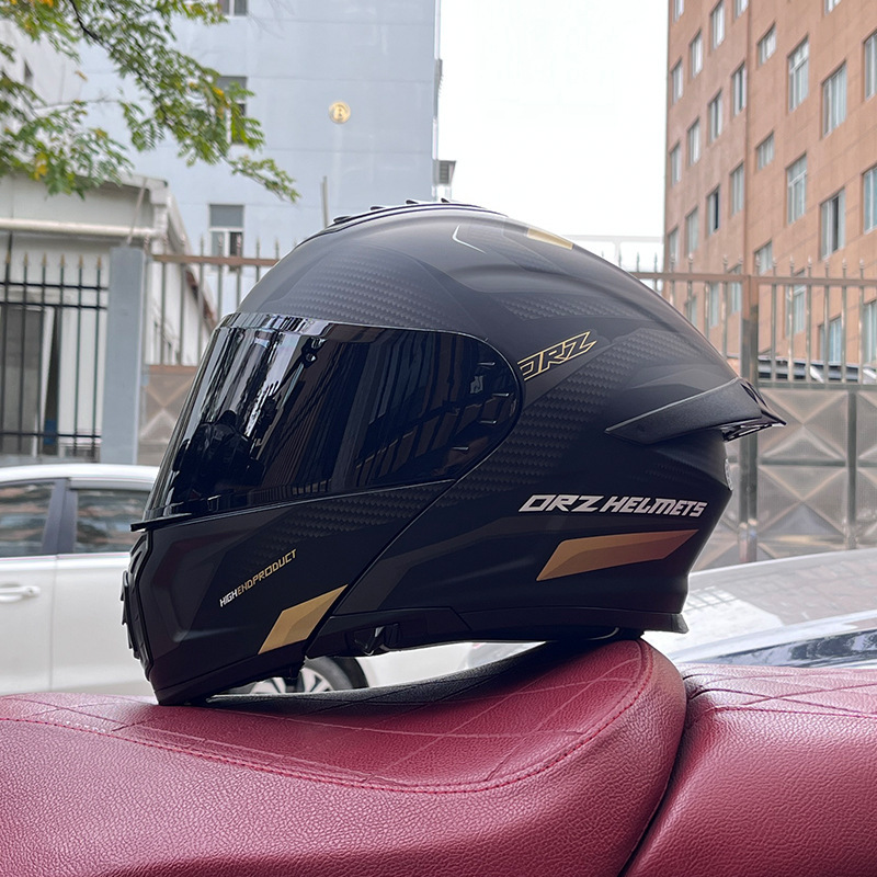 Orz casco de coche eléctrico masculino y femenino casco de verano doble espejo trasero medio completo personalidad cuatro estaciones pareja Bluetooth