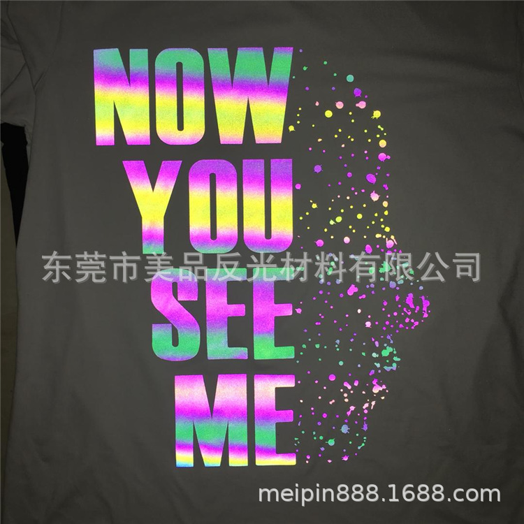 工厂直销七彩反光刻字膜 不咬布幻彩反光热转印膜雕刻系列