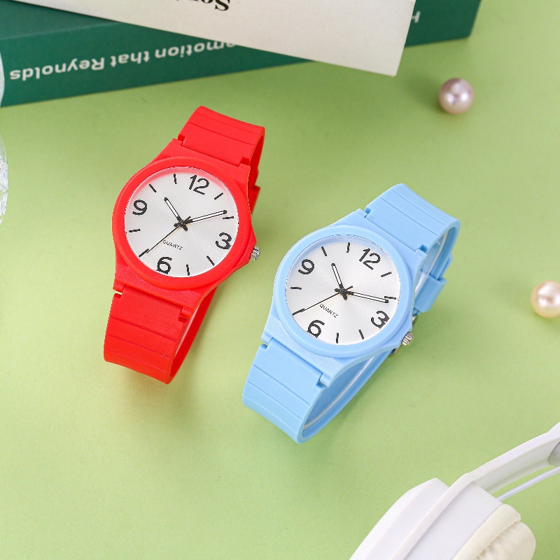 Nuevo reloj de cuarzo de tendencia reloj de pulsera de estudiantes para exámenes masculinos puntero simple reloj de estudiantes impermeable reloj de niñas