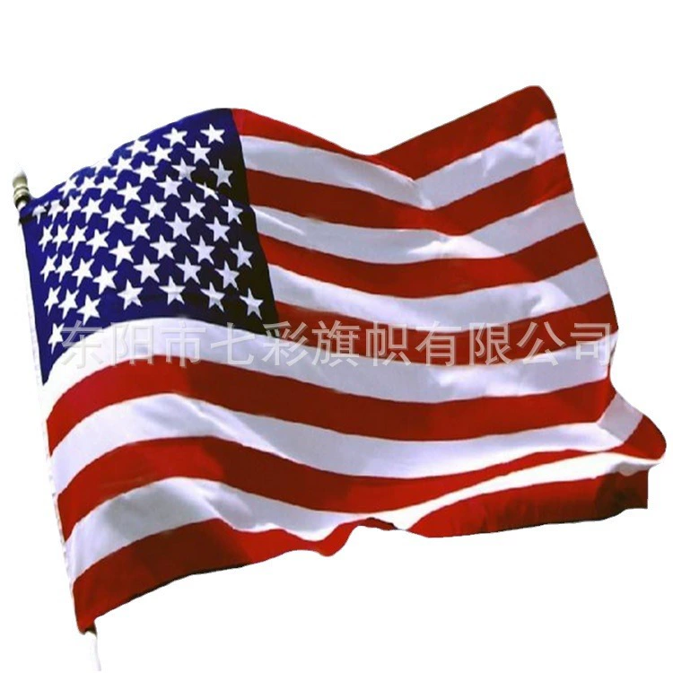 Флаг США 90×150 см, 2 металлические медные пряжки, уличный национальный американский флаг