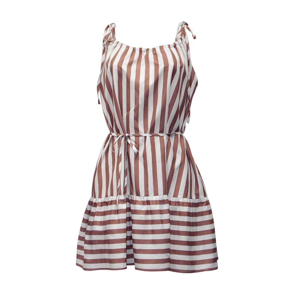 Women's Strap Dress Casual Printing Sleeveless Stripe Short Mini Dress Daily display picture 5