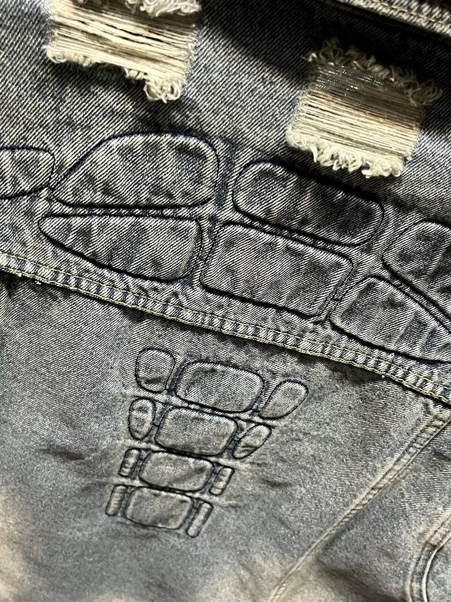 Men's Clothing Spring and Autumn New Slim Fit Ripped Denim Jacket Non Stretch Denim Jacket Top Lapel Jacket Retro Denim Clothes_voghion.com